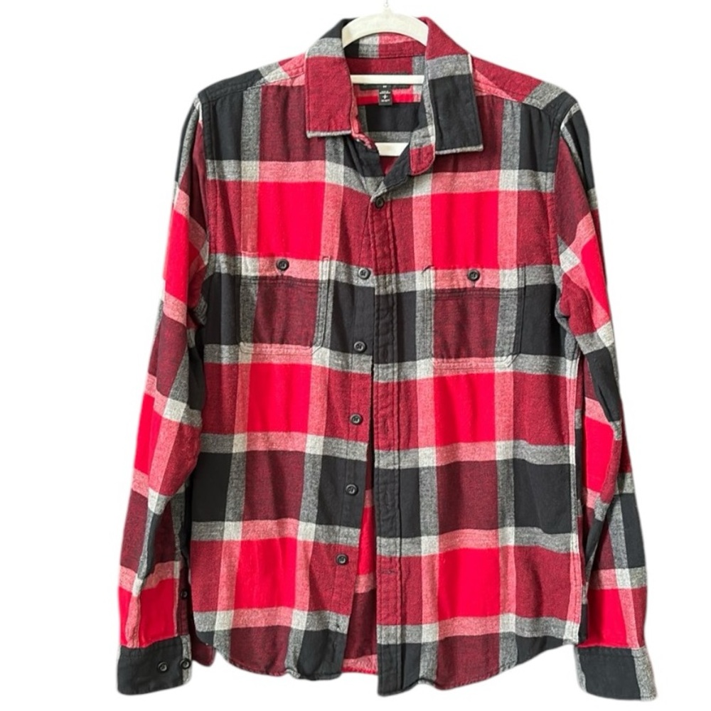 Express Men's Red Plaid Flannel Shirt